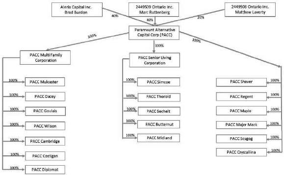 Paramount Alternative Capital Corporation Ownership Structure